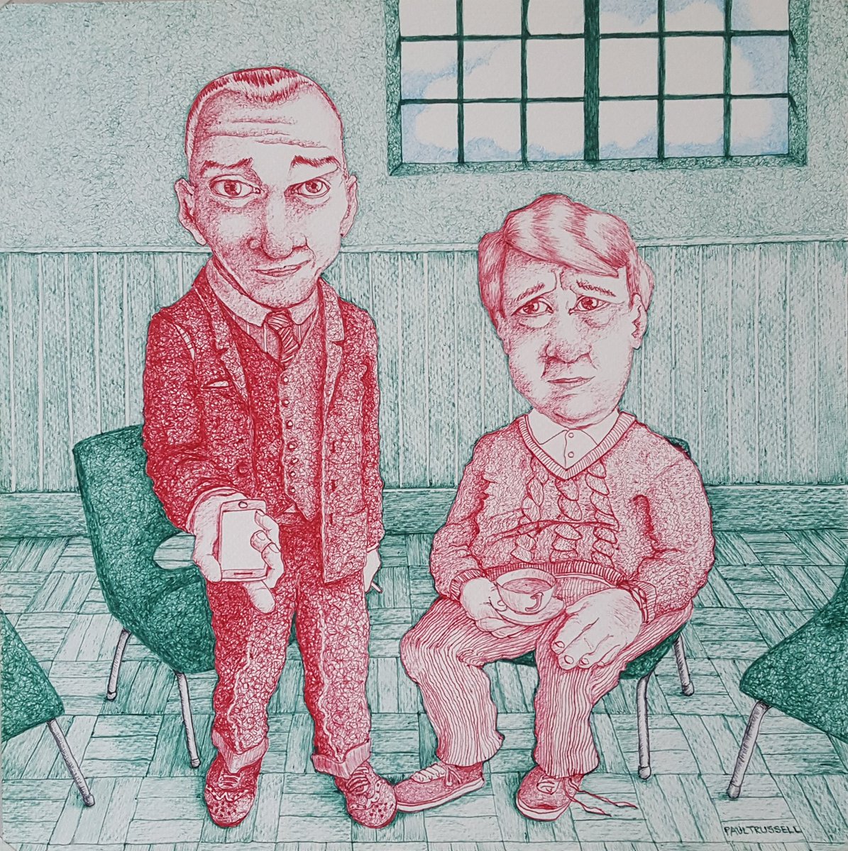 Paul Trussell a Twitter: "My ballpoint imagining of Brian and Roger to  remind you all to check out the BRILLIANT new comedy podcast called er... " Brian and Roger". It's got the beautiful @