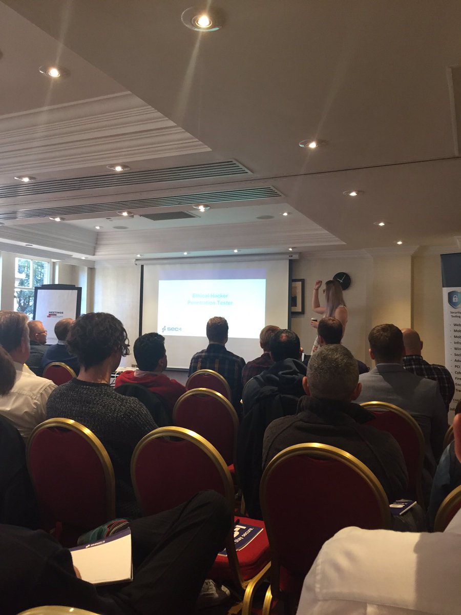MarkStewart101's tweet photo. @claranet quote for the day at sec-1 event. ‘I break into computers and buildings for a living’. Nice and easy description of lawful hacking so far! https://t.co/B4awxtvxR3