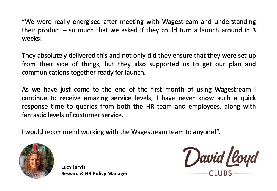 <a href="/wagestream/">Stream</a> and @fourthnews can officially announce its joint #partnership with <a href="/DavidLloydUK/">David Lloyd Clubs</a> 🏋️🏋️🏋️ Here are the initial thoughts of the onboarding process 👍👍👍 Thumbs up to #financialflexibility for all of David Lloyd's employees #Wellbeing