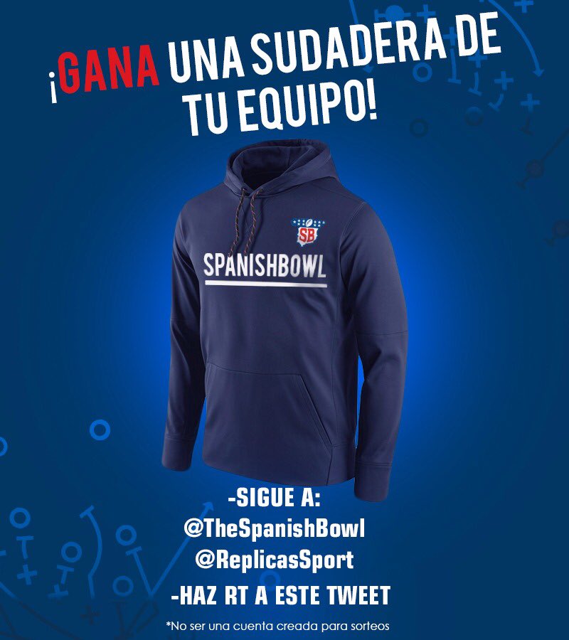 TheSpanishBowl's tweet photo. ¡SOORTEAZO! Sí, os traemos otro sorteo más. Esta vez para celebrar las nuevas sudaderas en el catálogo de @ReplicasSport. RT + follow a ambas cuentas. Ganador el 17 de noviembre. Suerte! 🍀 https://t.co/1W7KyMr8rg