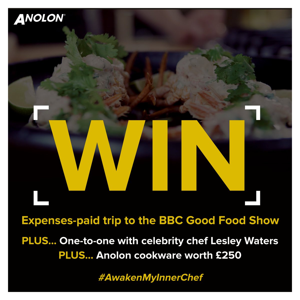 Win BBC's Good Food Show tickets, a one-to-one with Lesley Waters and Anolon's Advanced+ Umber range worth over £250! Post your signature dish, tag @AnolonUK and caption #AwakenMyInnerChef. Full T&amp;C at bit.ly/2zmSPcK   <a href="/BBCGoodFoodShow/">BBC Good Food Show</a> <a href="/FoodismUK/">Foodism</a> <a href="/LWCookerySchool/">Lesley Waters</a> #win