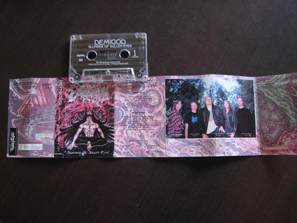DEMIGOD - Slumber Of Sullen Eyes
MC Album
Carnage Rec. 1993
ebay.com/itm/1532418716…
ebay.com/str/forevermis…

#demigod #deathmetal #finnishdeathmetal #oldschool #cassette