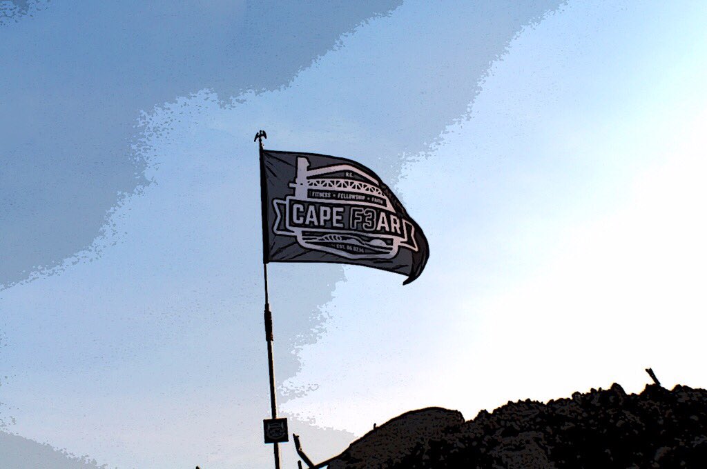 f3capefear's tweet photo. The @F3CFGhostFlag really loves his new home at #stingray. And he is settling in for a long stay because he knows other AO’s are too scared to post at #mosterfactory !! So enjoy the picture #HMP @f3leland #screamingeagle #battleship #affordablethursday #f3counts #capturetheflag https://t.co/wjX6olyStt