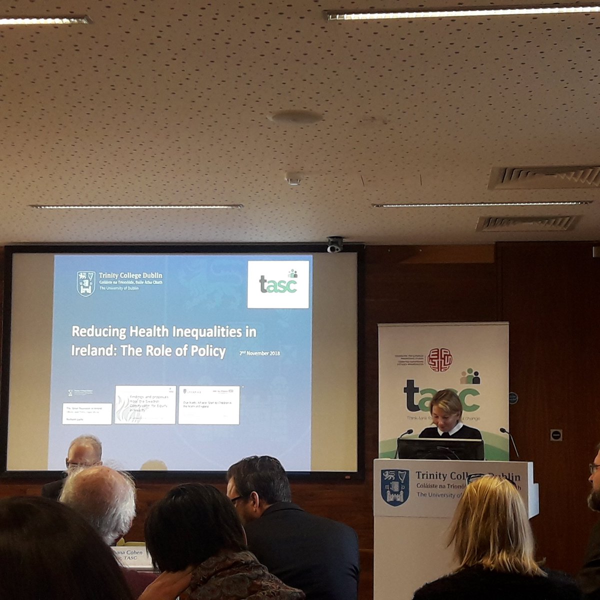 Aine_Buggy's tweet photo. Thought provoking presentations this morning at the Reducing Health Inequalities in Ireland seminar @tcddublin #FEPS #tasc https://t.co/5rVcjbR7iE