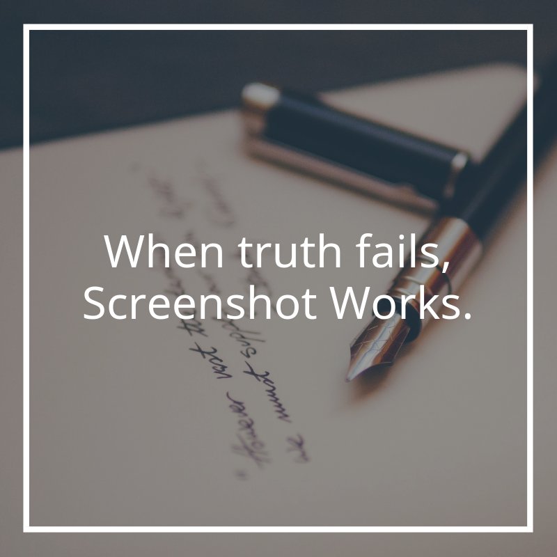 Quick_Capture's tweet image. When truth fails,
Screenshot works.

#screenshot #quoteoftheday #quickcapture