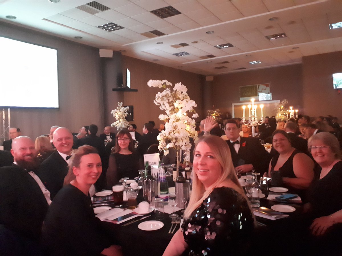 UoHBusinessSch's tweet photo. We had a great evening at #EBA18 last night. Congratulations to Donaldson's Vets who were the winners of the Innovation & Enterprise Award sponsored by @HuddersfieldUni Thank you to all our table guests, we hope you had a great evening. https://t.co/AsuCr5F9uG https://t.co/ZPip1747la
