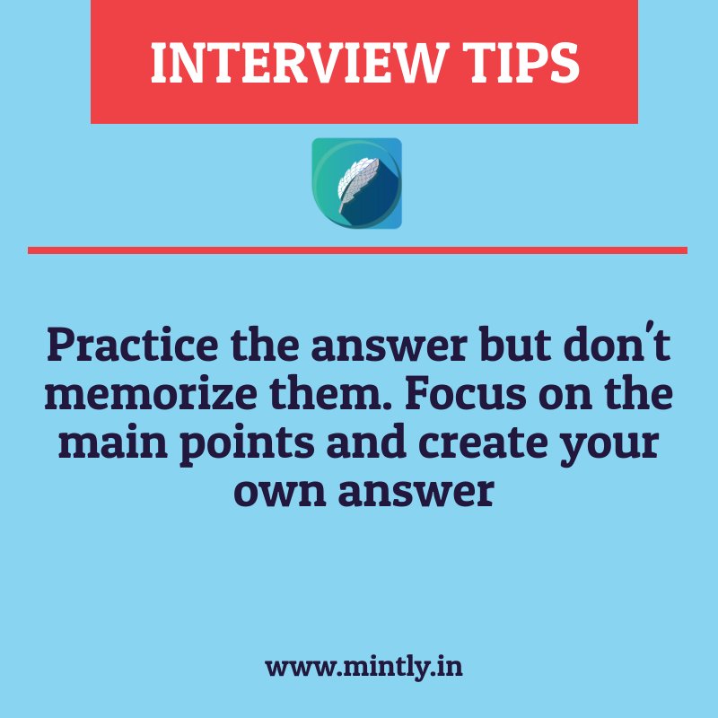 Interview Tips 
#interview #Interviews #jobseekers #jobseeker #JobSeek #Careers #career #Careeradvice #careercalling #employees #mintly