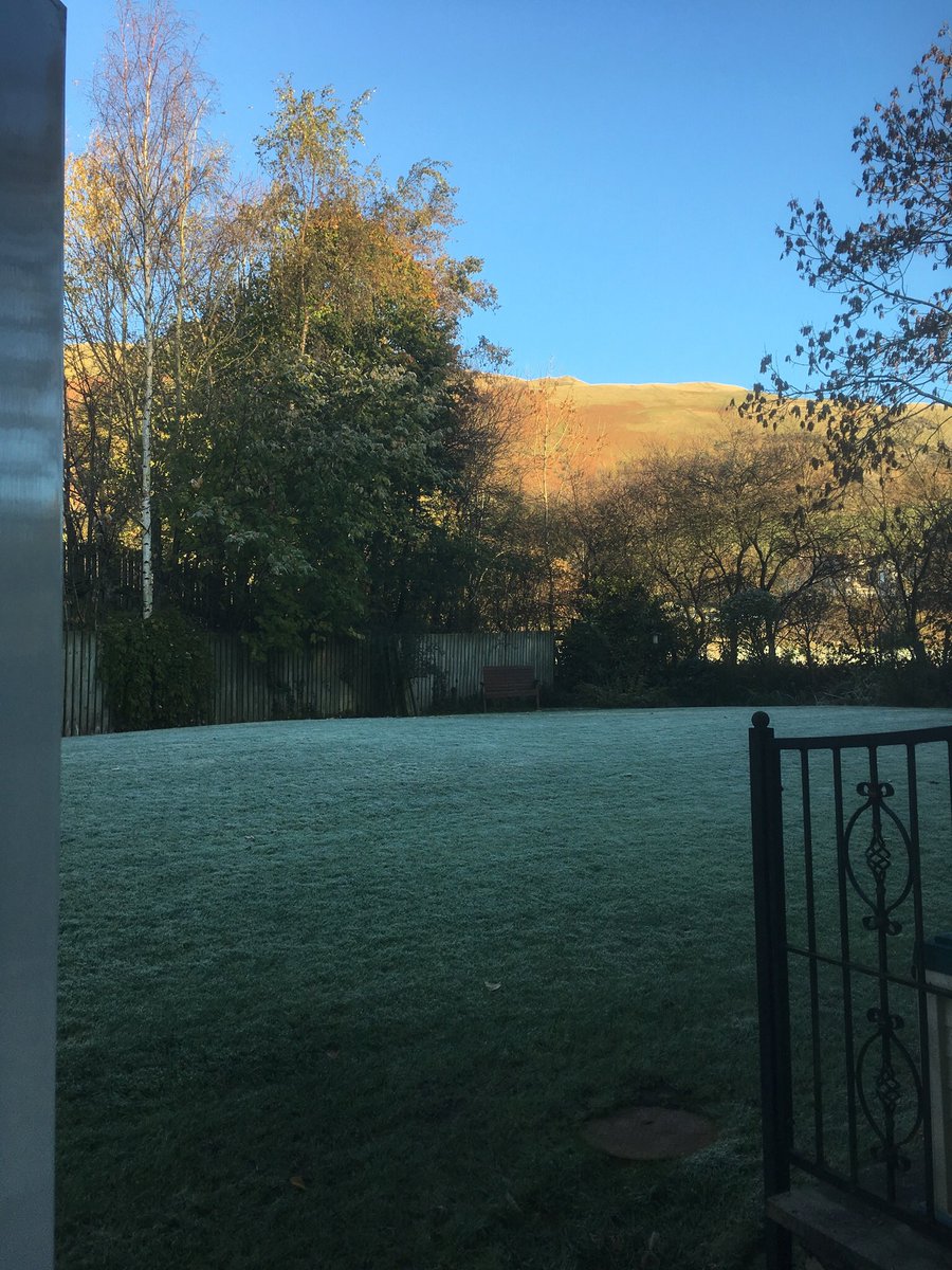Glorious morning in Sedbergh today. Crisp and clear. This is the view of Winder Fell from the living room earlier.