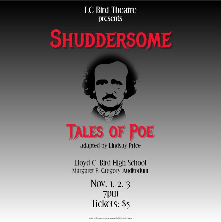 lcbtheatre's tweet image. I’m so proud of them. More importantly, they are so proud of themselves. Only TWO more chances to see Shuddersome: Tales of Poe. Don’t miss it.
@lcbirdprincipal @theatrefolk #oneCCPS #ccpsperform