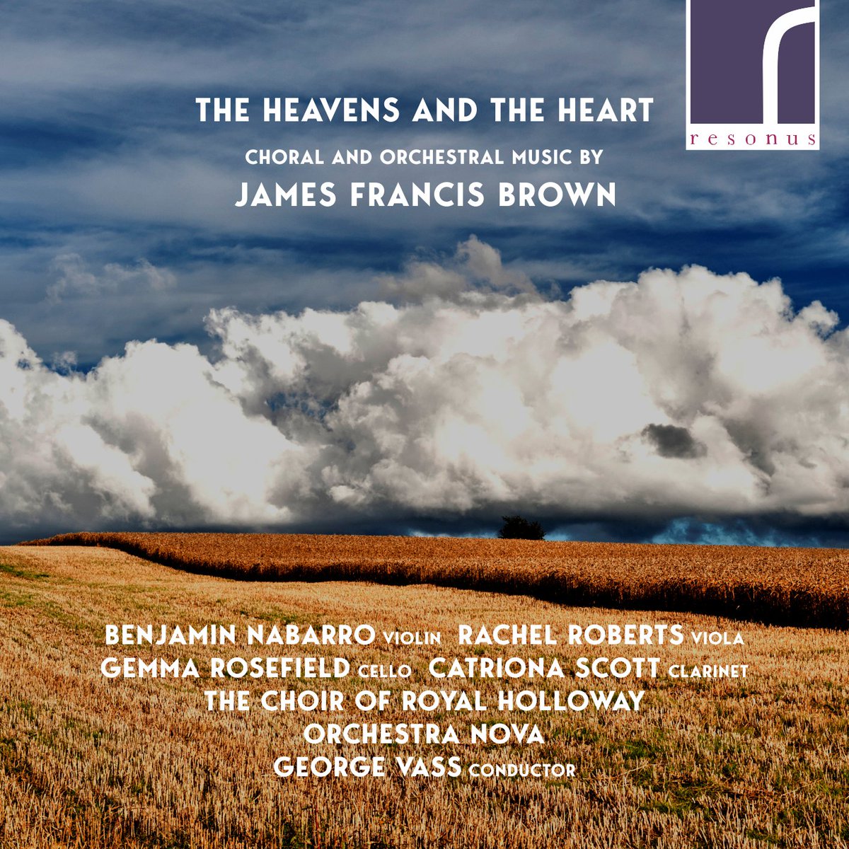 Out today!  A fab new @resonusclassics recording of 3 @PresteigneFest commissions from British composer @JFBMusic featuring @Benjaminnabarro @GemmaRosefield @RachelRJRvla @CScottClarinet @RHULChapelChoir and #OrchestraNova under George Vass. Shop now – bit.ly/2ESQgoQ