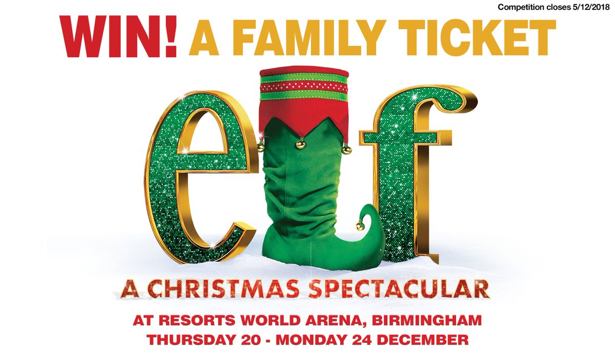 WhatsOnBrum's tweet photo. #WIN!
A family ticket to Elf - A Christmas Spectacular at @GentingArena - soon to be Resorts World Arena - which shows from 20-24 Dec. Tickets are for the 3pm show on 22 Dec. FOLLOW + RT before 5/12 to enter! https://t.co/vIup7KeOtk