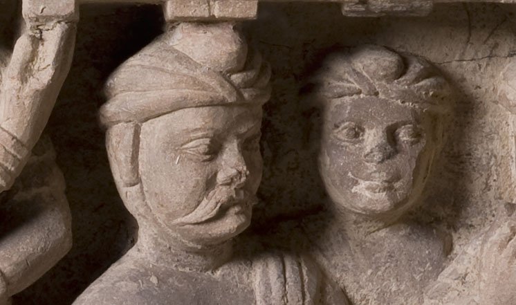 AshmoleanMuseum's tweet image. Another object from our #Movember inspiration files - detail from a relief depicting The Dream of Queen Maya. Gandhara, 1st century AD #Tashmolean