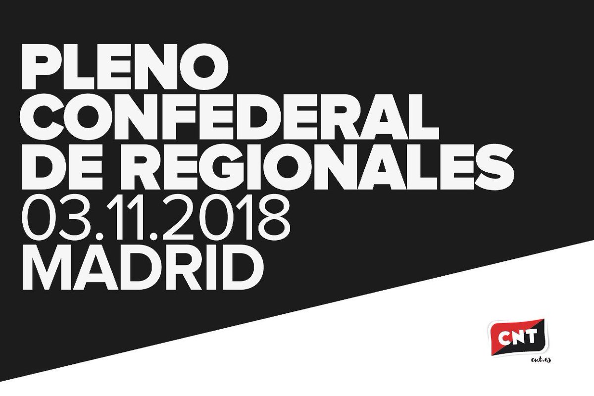 CNTsindicato's tweet photo. AHORA AVANZAMOS | Este tres de noviembre se reúnen delegaciones de CNT para tratar de:

-> Huelga Feminista

-> Ejes de Huelga General

-> Confederación Internacional del Trabajo

... Y más. #CuentaConCNT https://t.co/unkx3wtkTQ