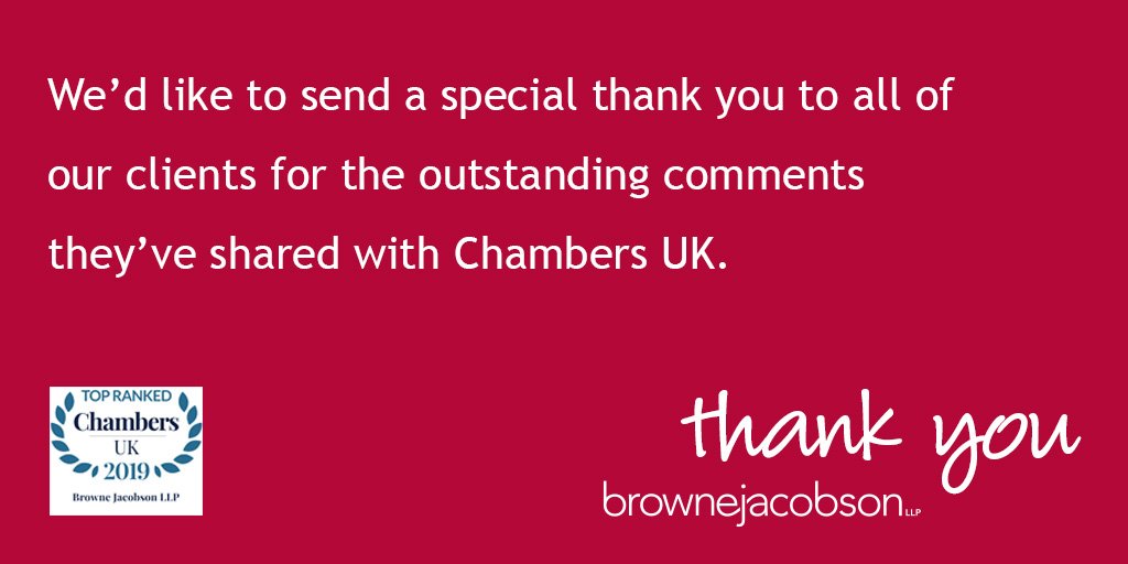 Well done to our legal teams - ranked in 32 key specialist areas in the latest edition of <a href="/ChambersGuides/">Chambers and Partners</a> ow.ly/VXHP30mtgKz
