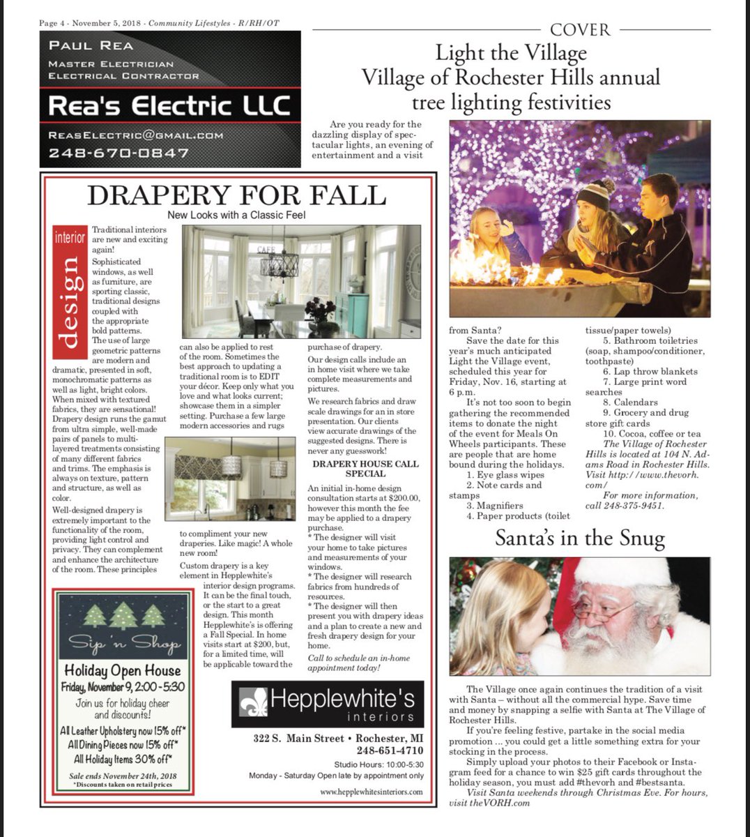 CLNewsEditor's tweet photo. The Village Tree Lighting is around the corner! @thevorh #LightTheVillage Support #MealsOnWheels #SantasInTheSnug https://t.co/Yzz7aWd9IM