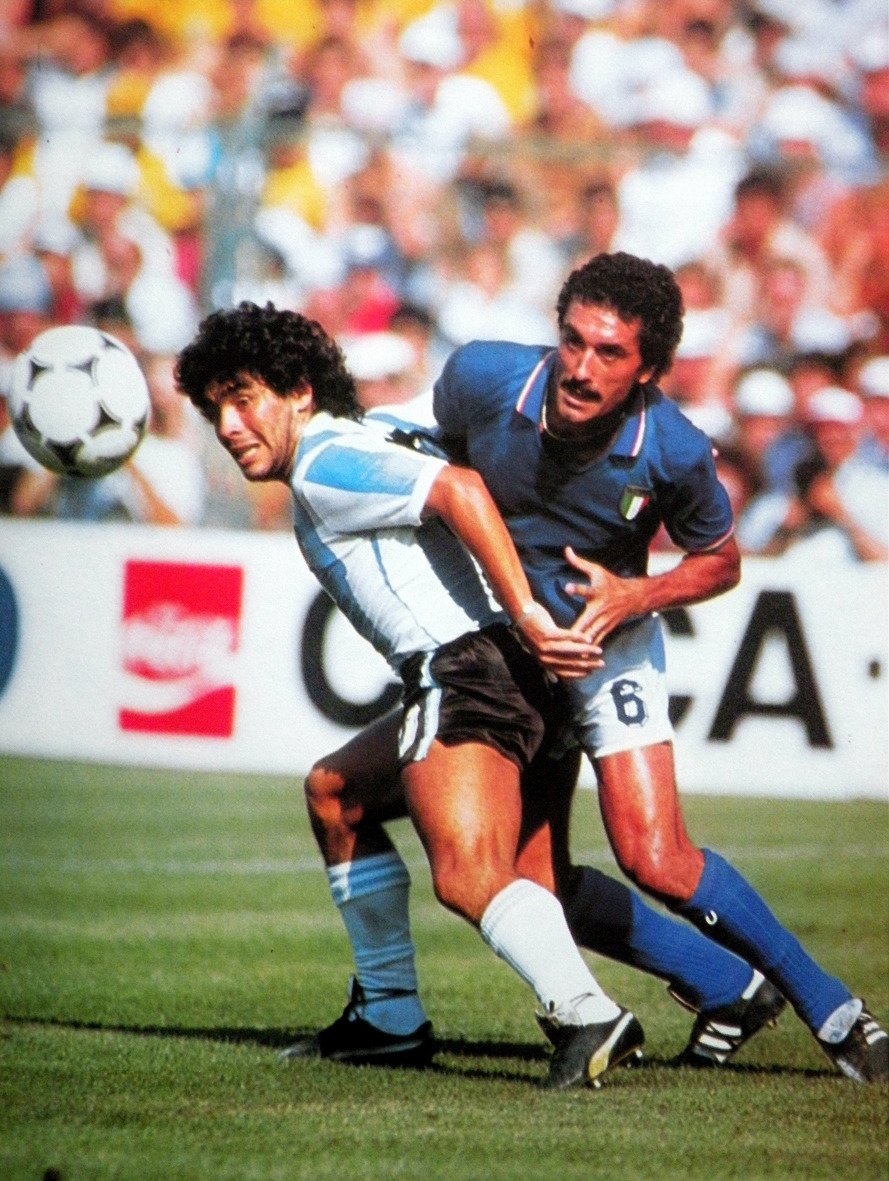 A Funny Old Game on Twitter: "It's Claudio Gentile's birthday. So here he  is refusing to give Diego Maradona a single bastard inch at World Cup '82.  https://t.co/FTcnJ6LVm2" / Twitter