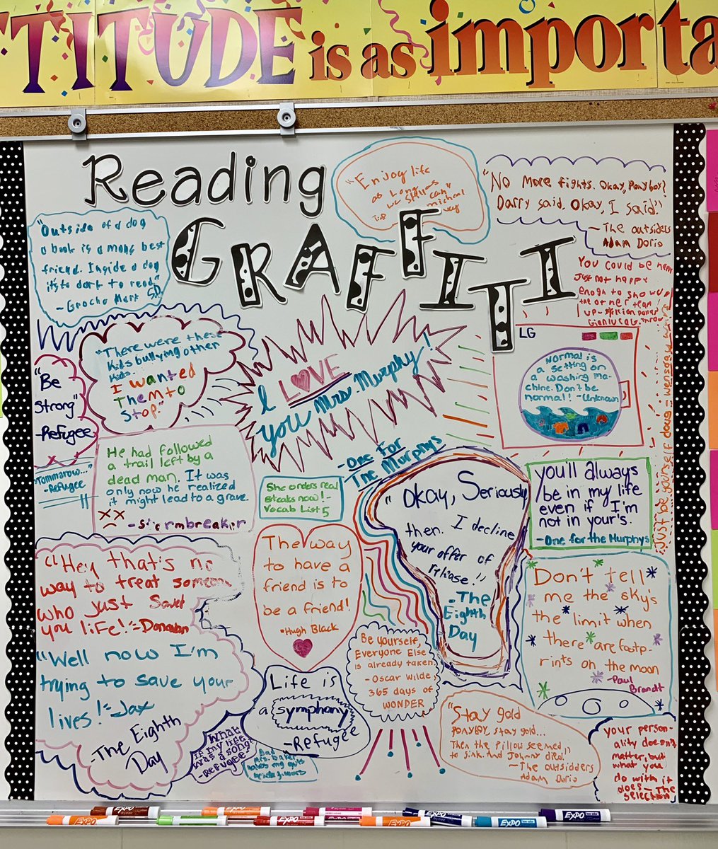 Booklady_721's tweet photo. I promised I would let them read....This is the second board they've filled up this year!🤗 Time to erase again! Don't tell me that books don't speak to kids - here's all the proof you need that they do! 📚💜 @ncte #NCTEvillage #whyIteach #IteachELA #booklove #fortheLoveofReading https://t.co/ETKoERCGLm