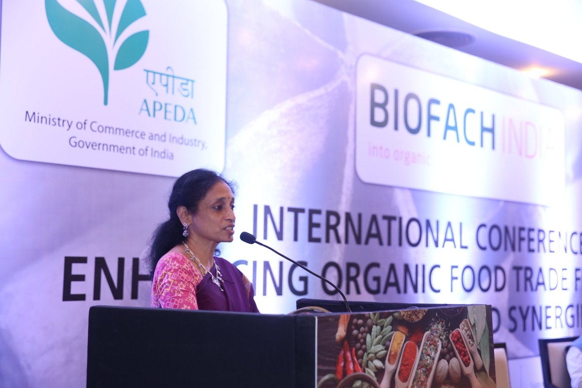 APEDADOC's tweet photo. #BIOFACH2018
Ms. Neeraja Adidam, Joint Secretary MoA&FW and Mr. Paban Kumar Borthakur, Chairman #APEDA addressed importers and exporters at International conference. https://t.co/TcsoXvIANA