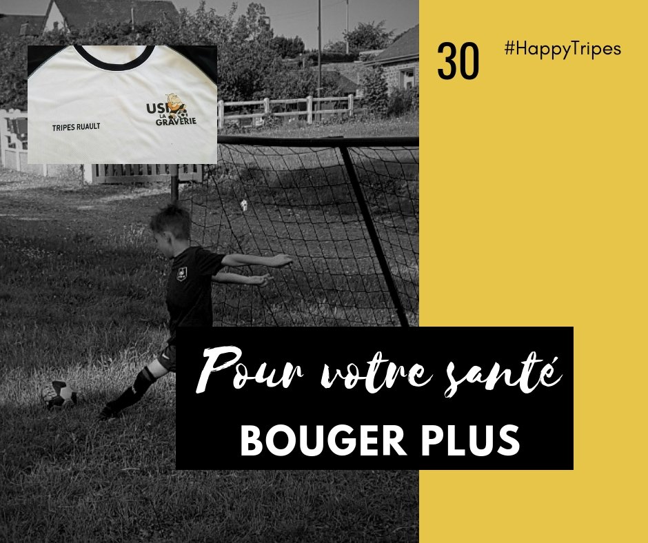TripesRuault's tweet photo. #HappyTripes
N°30 : POUR VOTRE #SANTE, BOUGEZ PLUS!

🏃‍♂️L'#activité #physique aide à se sentir bien, à entretenir son #corps et à améliorer sa santé! 🏃‍♀️

Aux #Tripes #Ruault nous sommes fiers d'apporter notre soutien au club de Foot USI La Graverie - Officiel ⚽. https://t.co/On8xADSNEe