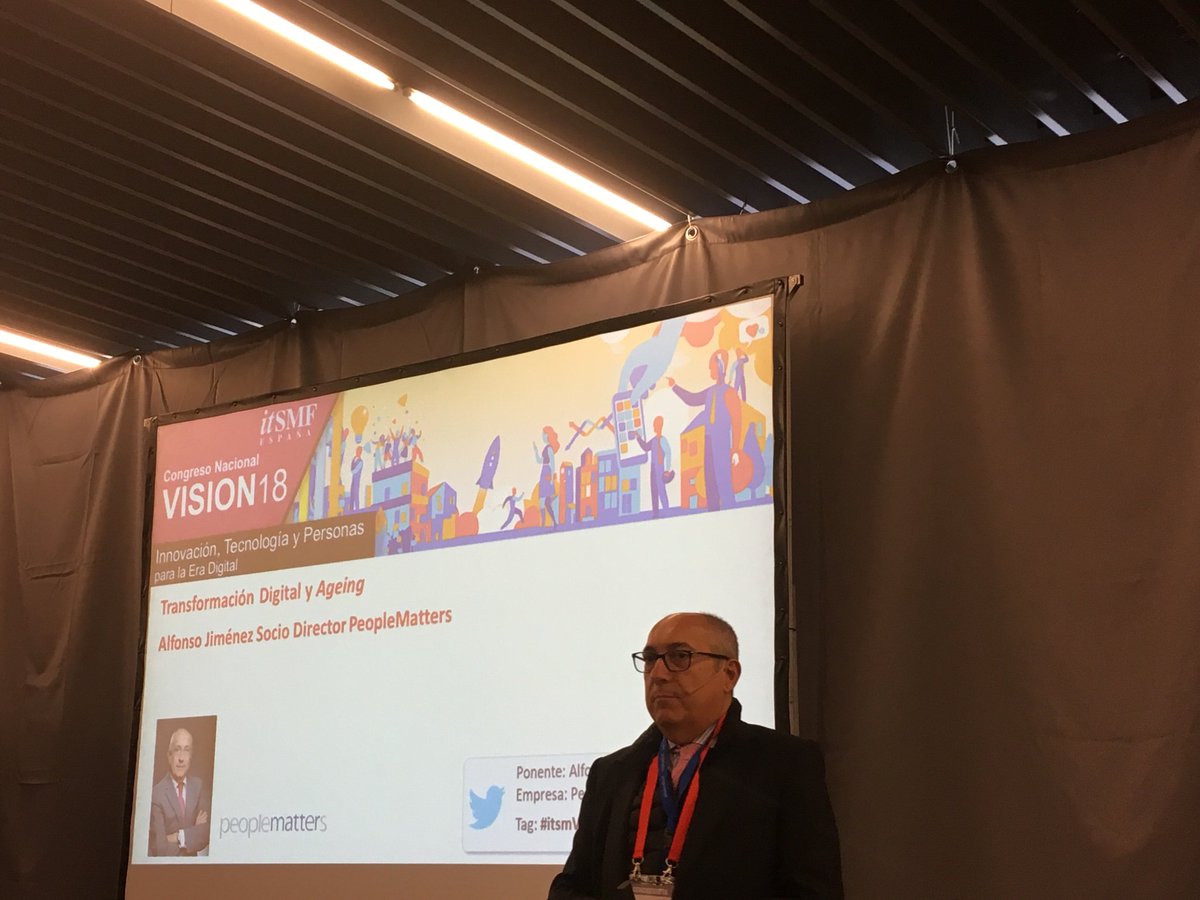 IArensburg's tweet photo. @alfonsojimenezf empieza su ponencia sobre Transformación Digital y Ageing en #itsmVISION18 https://t.co/LP27xlUpOb