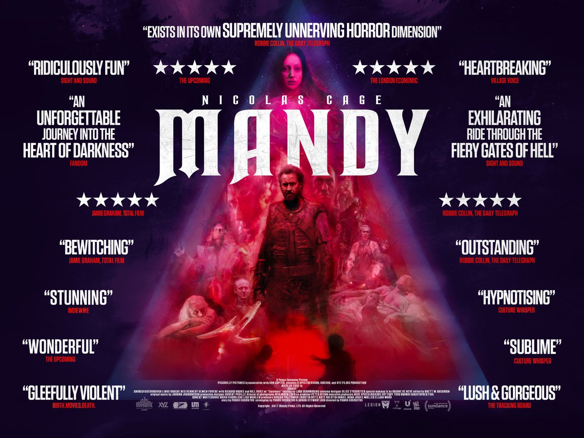 AbertoirFest's tweet photo. Don't miss a chance to see the year's cult sensation MANDY this Sunday at @CinemaTramshed, presented by Abertoir and @FracVis! We promise you won't see anything else like it this year! https://t.co/WNR2DiSoyU
