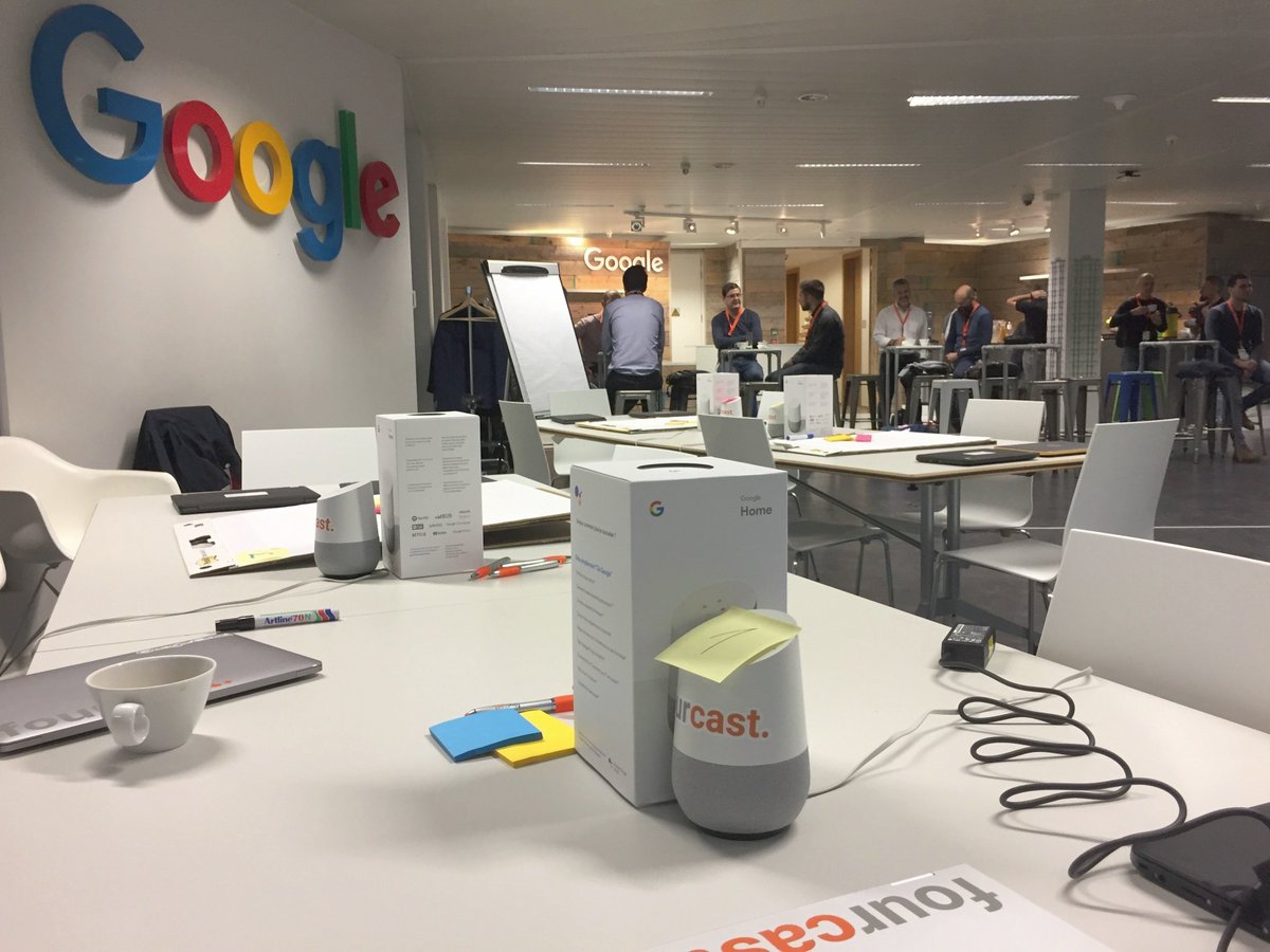 gcloud_benelux's tweet photo. The Chatbothon is on! 8 Teams were up early today to start a full day of #chatbot inspirational & hands-on workshop sessions. They'll create their own #voice #bot for their business with @Dialogflow in only 1 day! #chatbothon #fourcast #innovation @googlecloud #cloud #dialogflow https://t.co/KMaEj5ySFw