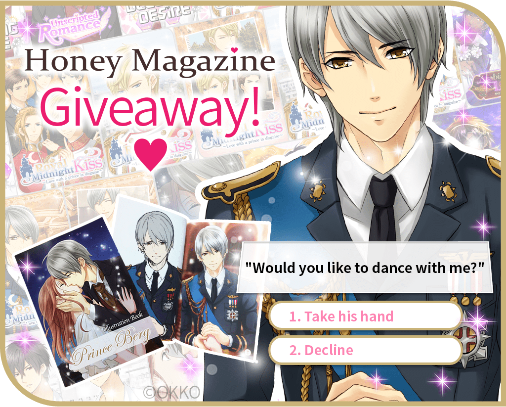 PlayHoneyMagEN's tweet photo. Win a booklet of all Prince Berg CGs!

Follow us and RT this tweet for a chance to win one ❤️

25 RT → 1 winner
50 RT → 2 winners
75 RT → 3 winners

You have until November 9th to participate!

Download▼
https://t.co/JfEK5B1C9d https://t.co/6trrqThUbf