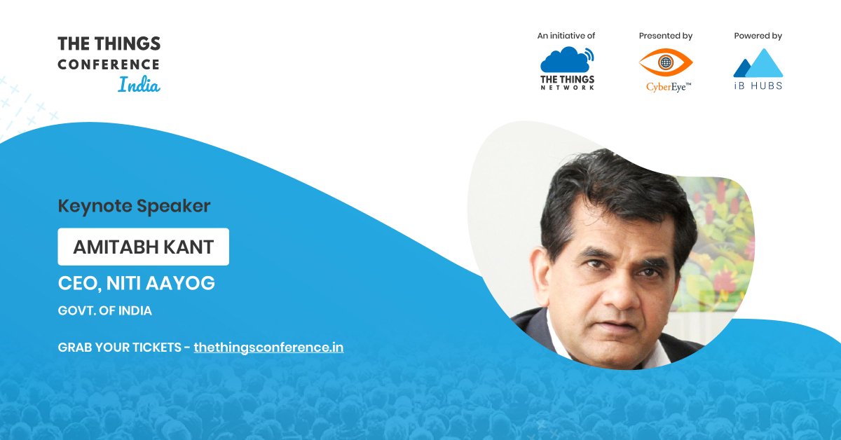 thingsconindia's tweet photo. CEO of @NITIAayog, Mr. @amitabhk87 has been a key driver of powerful initiatives @makeinindia , @startupindia &amp; @incredibleindia powering the growth of India.
Meet this Incredible man on 9th &amp; 10th Nov - https://t.co/WM0dHLycSV
@thethingsntwrk @LoRaAlliance @iBHubs @cybereyelabs https://t.co/ene7CUEkmF
