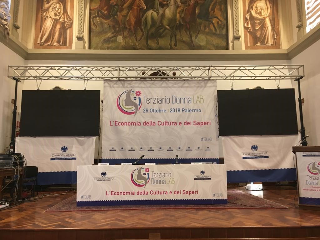 terziariodonna's tweet photo. Oggi a Palermo la III edizione del Terziario Donna Lab: L'economia della Cultura e dei Saperi #TDLab2018 https://t.co/Jx4vRpkSed