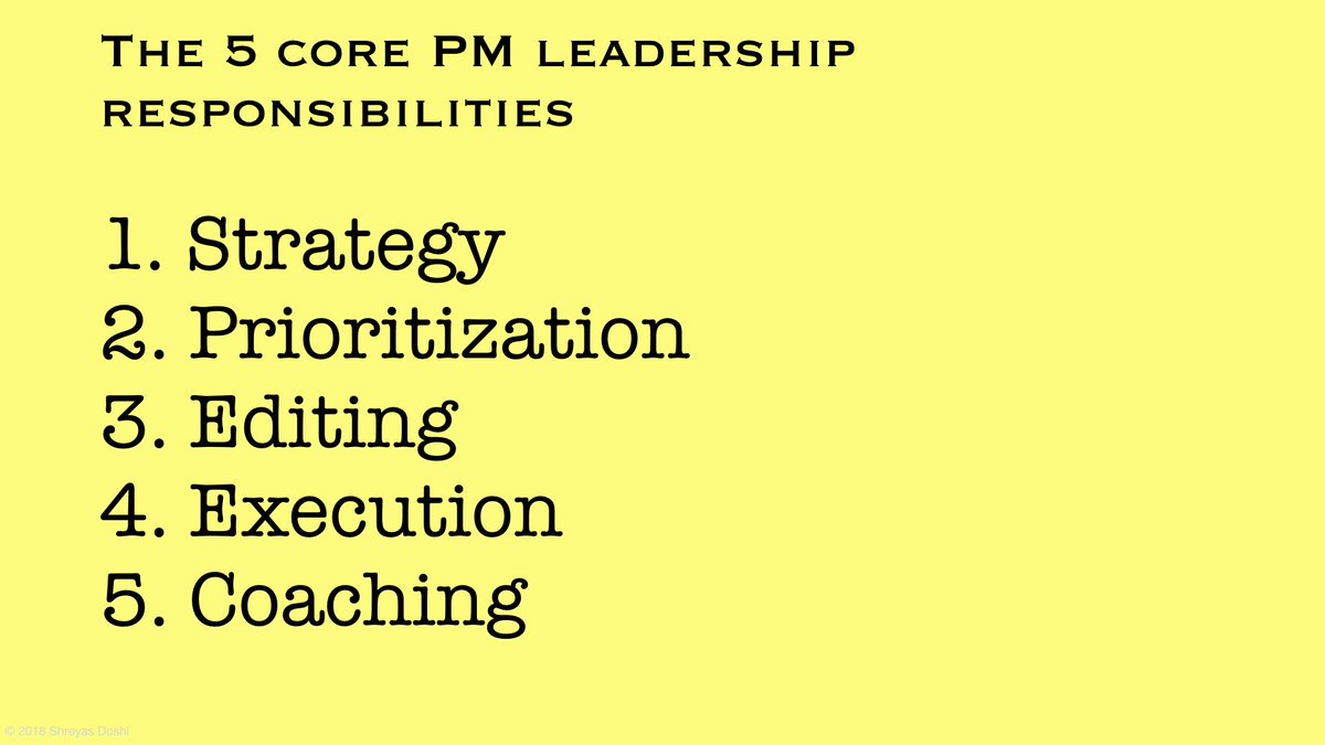 Here are the 5 core responsibilities of a PM leader