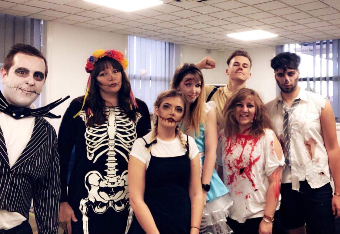 TheAscotGroup's tweet photo. Great effort guys! Getting into the #Halloween spirit! ☠️ @PurplexUK @InsightData https://t.co/raA7jgrLuT