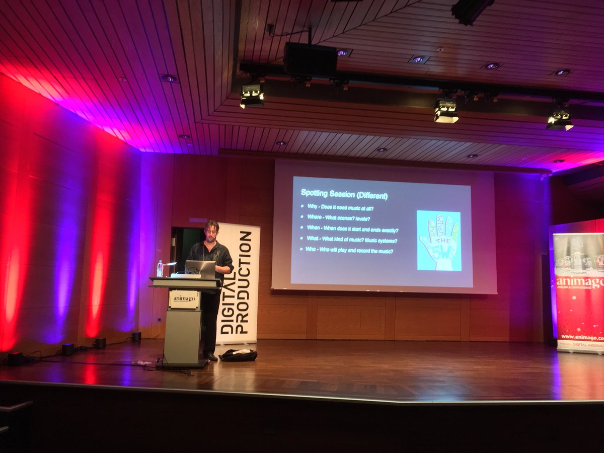 Kicking off 2nd <a href="/MakingGamesConf/">Making Games Conf</a> day with <a href="/AlonKaplan/">Alon Kaplan</a> talking about scoring for film and games. It‘s worth listening!