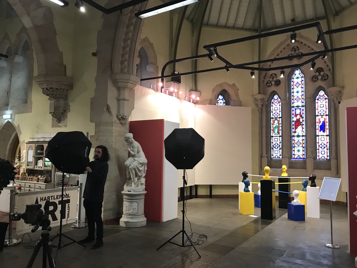 clairesholm's tweet photo. Good to be back #Hartlepool for final day of shooting for @artukdotorg #artuksculptureproject. The collections I’ve seen so far have been among the finest in the project imho, very excited about today. Starting Christ Church now the Art Gallery. https://t.co/Kvxyp25AvQ
