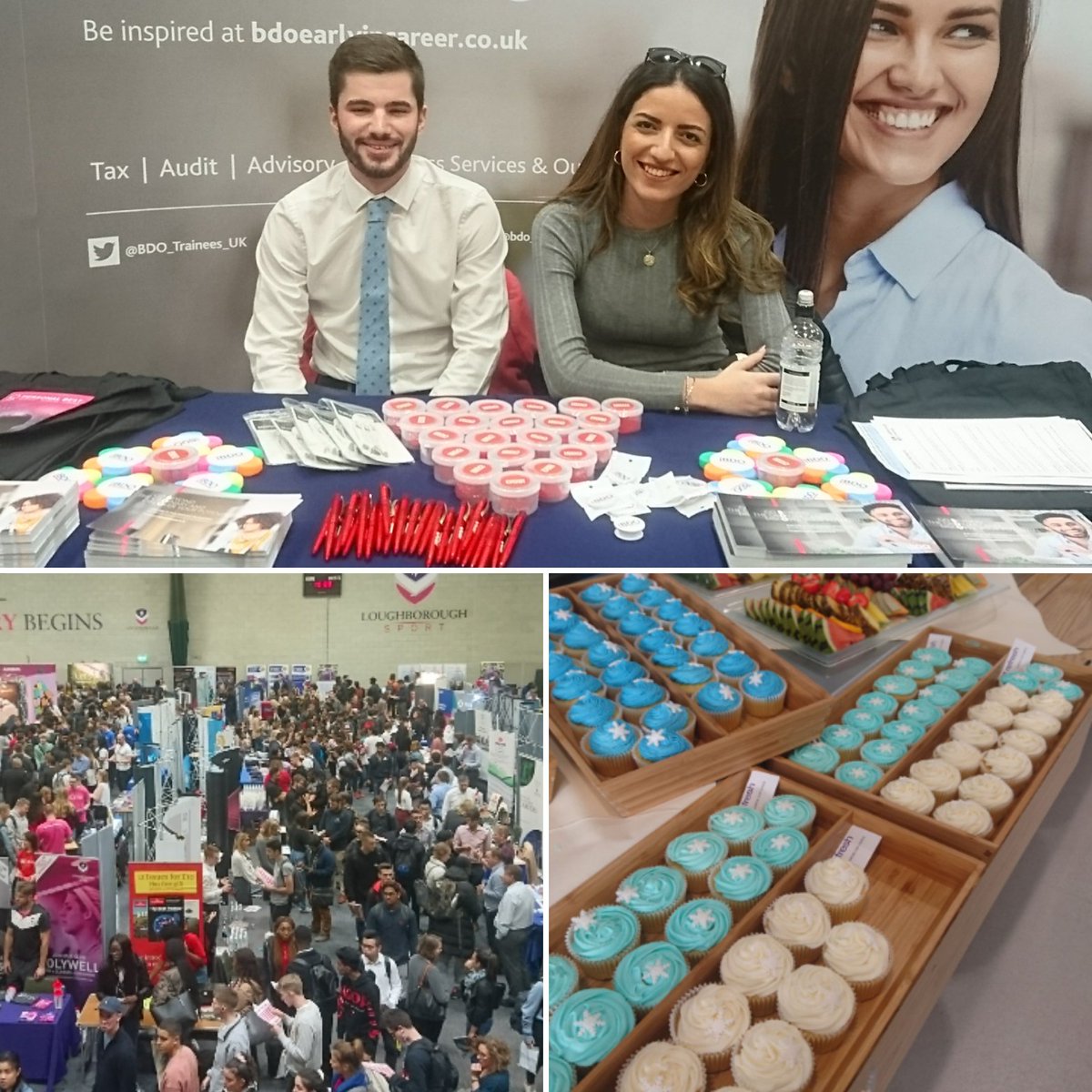 BDOAnjali's tweet photo. We had a wonderful time visiting the Loughborough University Career Fair earlier this week, we spoke to lots of passionate and keen students very interested in starting their careers with BDO! Special thanks to Irene Neocleous and Connor Brindley for attending and assisting me! https://t.co/DcdHgAyI0u