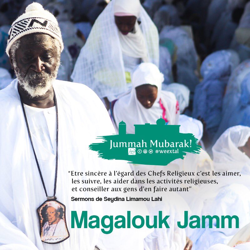 layenedigital's tweet photo. #LayeneDigital souhaite à toute la communauté musulmane, particulièrement à nos frères mourides de passer un excellent #magal2018
#JummahMubarak 🤲🏽❤️🙏🏽
#18safarsunumbegté #AkhlouLahi #GMT2018 #Kebetu #BayeLayeAmoulMass #DieureudieufSerigneTouba #DiaramaMameCheikhIbrahimaFall https://t.co/0sbprigTuZ