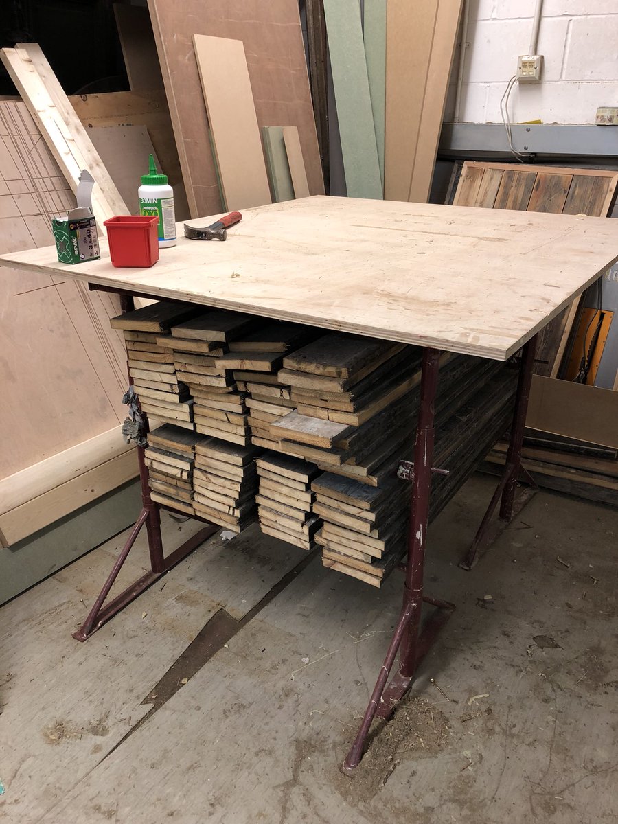 jreedconstruct's tweet photo. Using reclaimed floorboards to make tables ✅ https://t.co/eUkN01qEb6