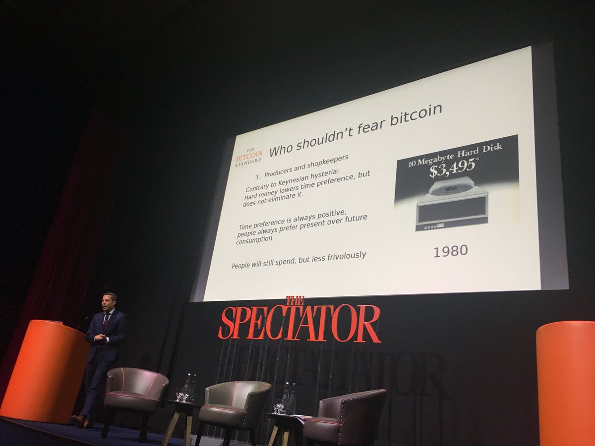 SpectatorEvents's tweet photo. “Hard money lowers time preference, but does not eliminate it.” @saifedean #SpecBitcoin https://t.co/jAtceZLnLK