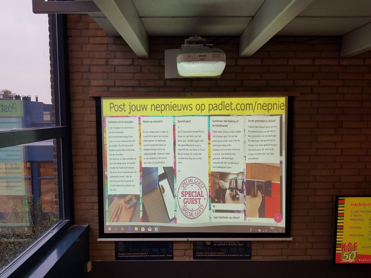 Onze social mediacoaches hebben het project nepnieuws opgezet. Nepnieuws is een actueel thema waarmee we leerlingen willen leren dat ze bewust bezig moeten zijn met wat ze online zetten en wat het effect ervan is. Lees meer: ow.ly/Cjlx30mnH9e