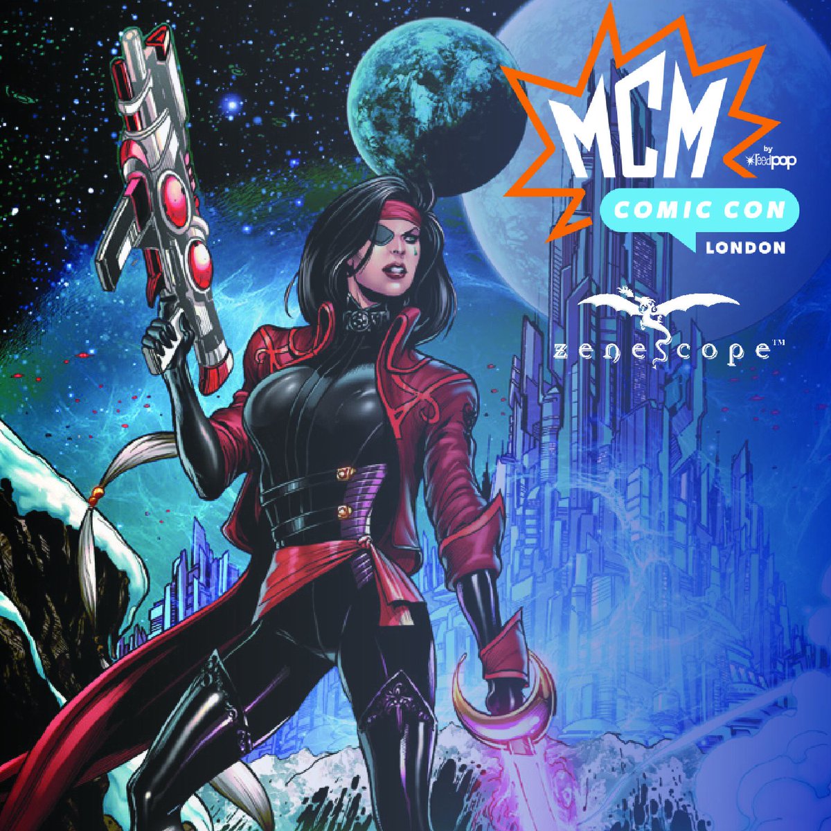 Zenescope's tweet photo. Come meet the lucky ones from the Zenescope team who get to experience London for a week at @MCMComicCon, booth #N710! They'll have graphic novels, coloring books, event exclusives, and more! https://t.co/sX1Wznwog0
