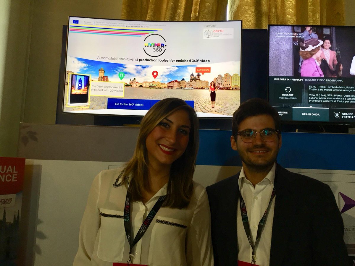 hyper360_eu's tweet photo. Our contribution to the vision of the #media future is Hyper360! #HDFI Annual Conference in Milan, 25-26 Oct: visit us at Mediaset stand, we are presenting our toolset for enriched #360video #immersive #UserExperience #AI https://t.co/ksCS4HJ4EQ