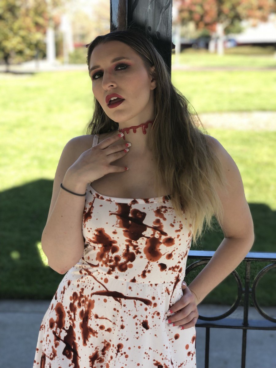CraftyFoxCosply's tweet photo. Itβs a #bloodbath
π
π
π
#makeup @toofaced #wearing @hottopic #dress
#jewelry #choker #altmodle #adorible #blood #spooky #alternativeclothing #audited #boobs #hair #streetchic #model #fashionmodel #streetfashion #sexy #sexymodel #glamour #lifestyle #perfectbody #kawaii https://t.co/EZGT7oxoWS