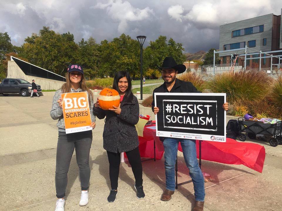 tpusautah's tweet photo. What is scarier? Taxes or Halloween? Taxes are such a heavy burden on the average taxpayer it stresses out the mind. It's so heavy, that it's almost like your mind explodes #ResistSocialism #BigGovScares #TPUSA  @TPUSA https://t.co/PHIjmlnv9U