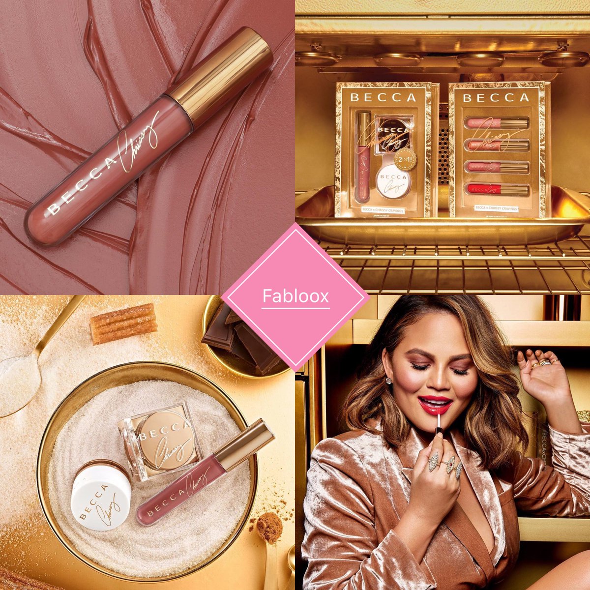 Fablooxapp's tweet photo. Dessert you can wear. ✨
The NEW BECCA x @ChrissyTeigenCravings Collection is here.
This NEW weightless, long-wearing matte liquid lipstick smells like vanilla and melts into your lips for that just-been-kissed holiday pout. ✨ https://t.co/kBpPcJDU0A