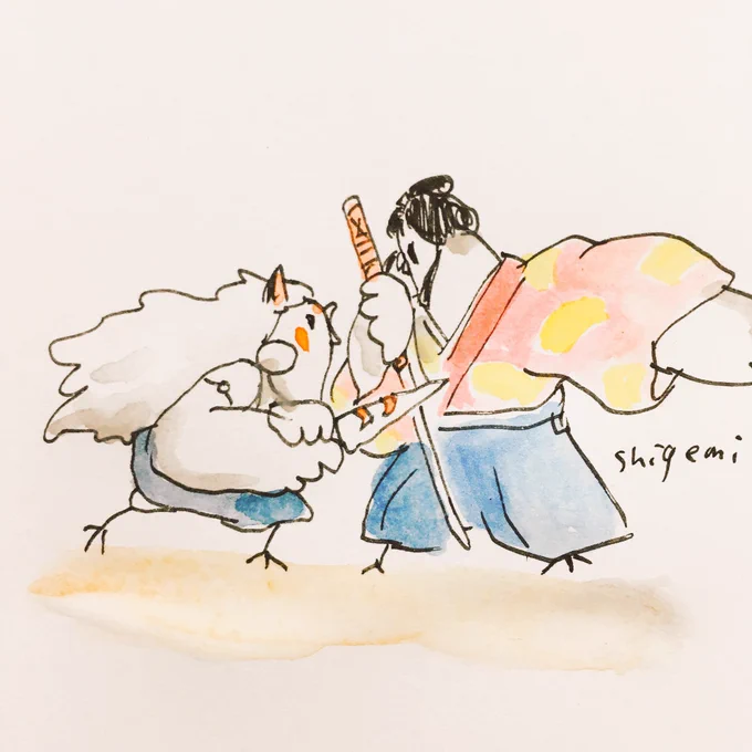 今夜は早く帰ろ。過去絵載せておきます。  #もののけ姫 
