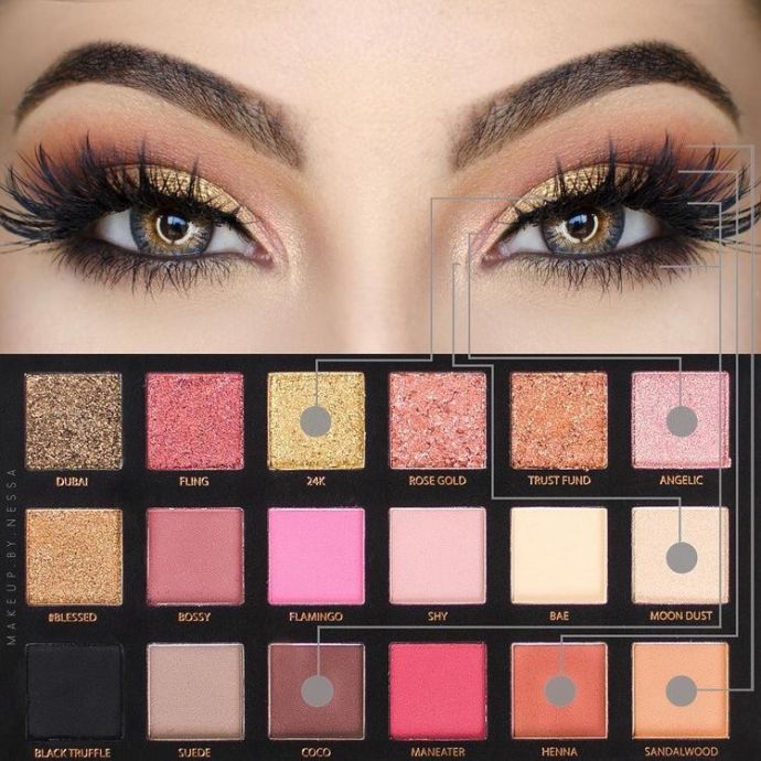 Fablooxapp's tweet photo. #hudabeauty 1. Choose a bold eyeshadow
2.Use a dense flat brush to pack your chosen pigment all over your eyelid.
3.Blend out any harsh edges with a fluffy brush so the colour fades out at the brow bone.
https://t.co/hvfRnbOIQs this look off with a little mascara and you’re done! https://t.co/ktbIeJMEqP