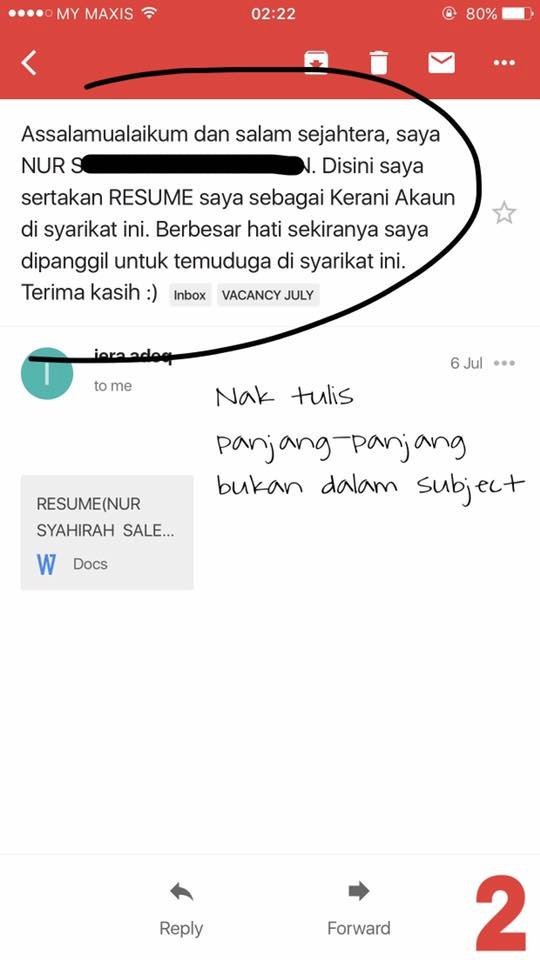 Maukerja Ar Twitter Contoh Yang Boleh Dirujuk Untuk Permohonan Kerja Melalui Email