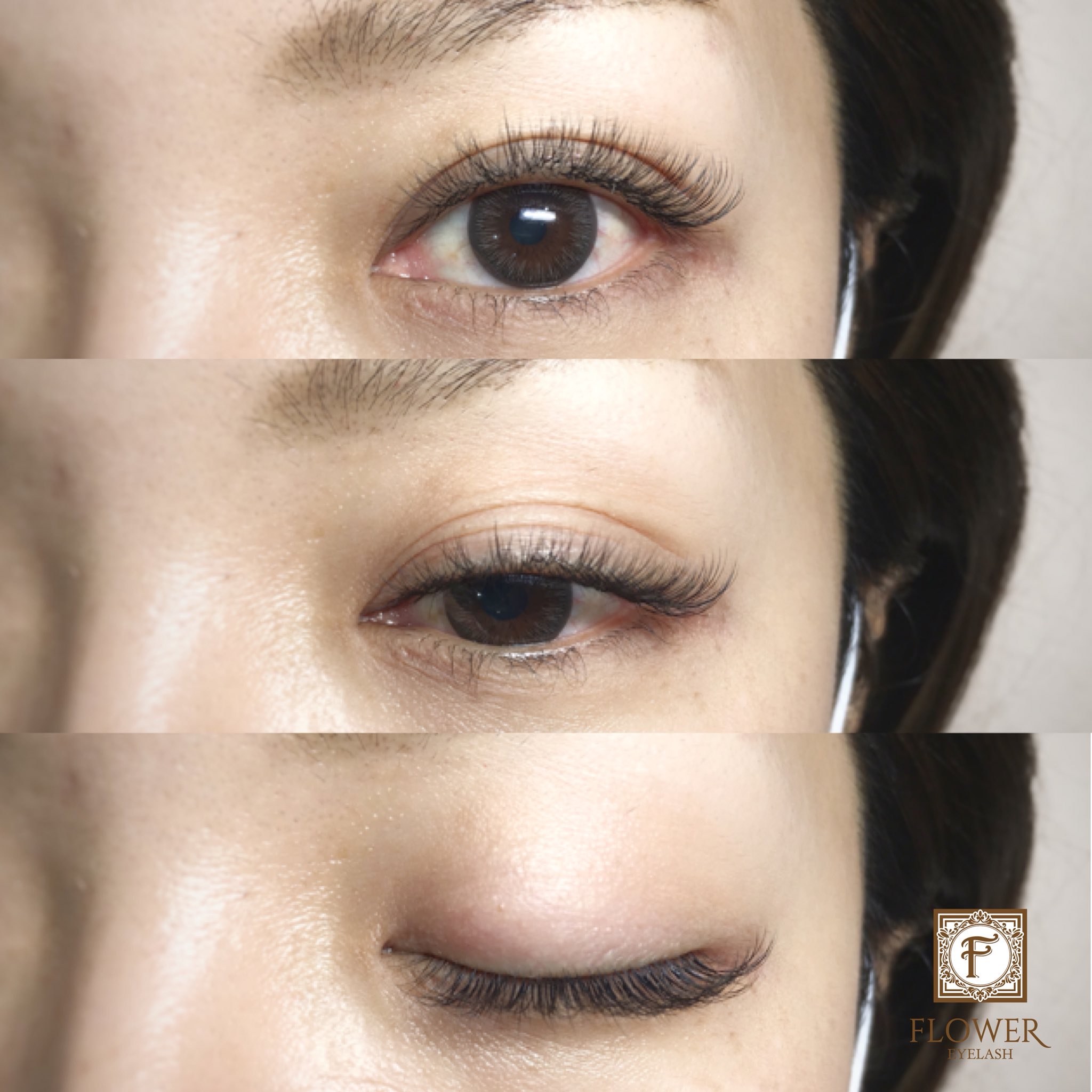 Flower Eyelash ボリュームラッシュ 目尻長めデザイン 目尻をdカールにしてタレ目ぎみの目元をきゅっと上がるように補正しました お悩みやご希望お聞かせ下さい ボリュームラッシュ マツエク マツエクデザイン 目尻長め 人形町 人形町マツエク