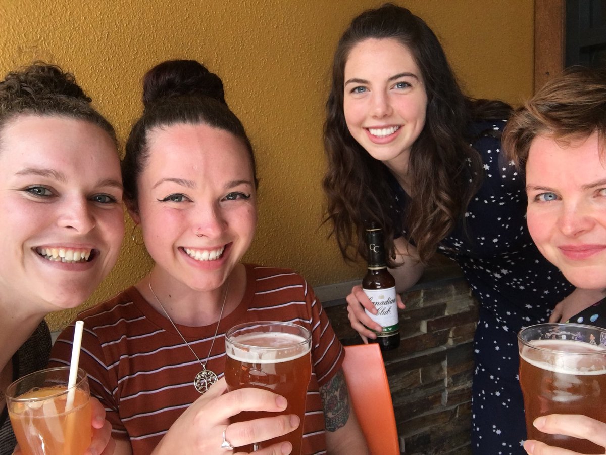Zilla_Isadora's tweet photo. Go team - a well deserved bevy after the CIE professional resource seminar! On the home run now! #slpstudents #ltubendigo https://t.co/ec74iF5LQk