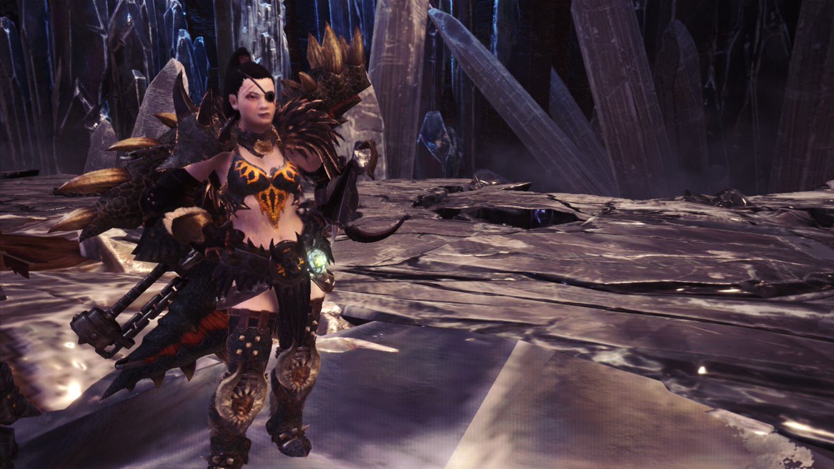 asiangrrlMN's tweet photo. I 'finished' #MHWorldPC. I put 'finished' in quotes because there is a ton of after-credit content. But! Most importantly, here is my final boss-killing outfit. https://t.co/NhPrwp2d4B