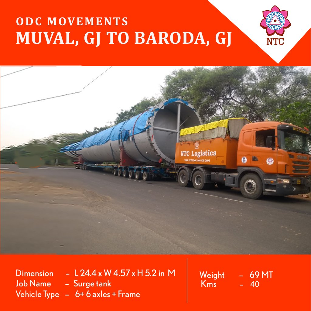 thentcgroup's tweet photo. Challenging Over Dimensional Cargo movements from NTC
#NTC #Logistics #transportation #technology #supplychain #truckwarehouse #ODC #overdimensionalcargo #muval #gj #baroda https://t.co/xKSXl0GioY